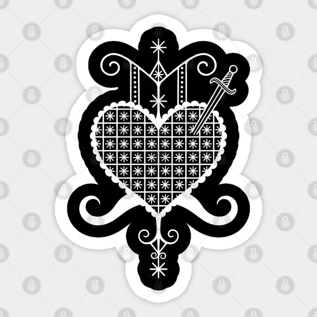 Erzulie Dantor veve Sticker by OccultOmaStore